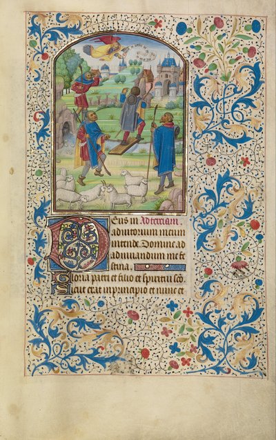 De annunciatie aan de herders door Willem Vrelant